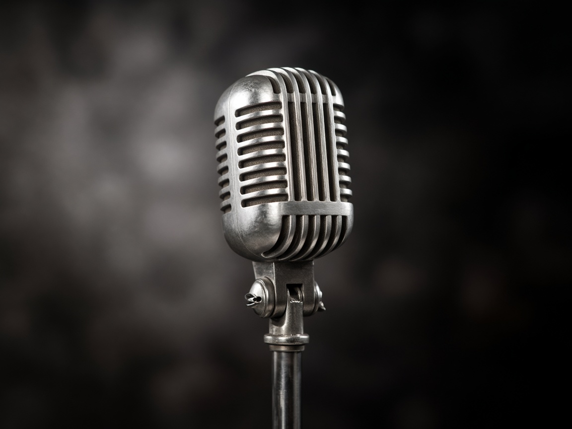 A studio microphone for voice lessons